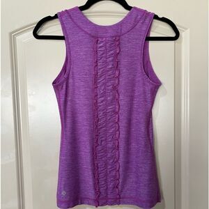 LULULEMON Berry Dash Ruffle Back Tank Top Women’s Size 4